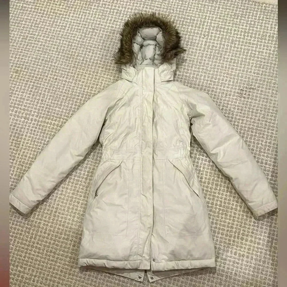 Women’s The North Face Arctic Parka Ivory Coat - Picture 1 of 15
